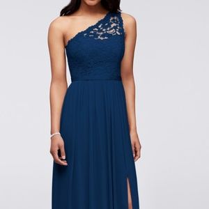 Davids Bridal Navy Blue (Marine) Lace dress